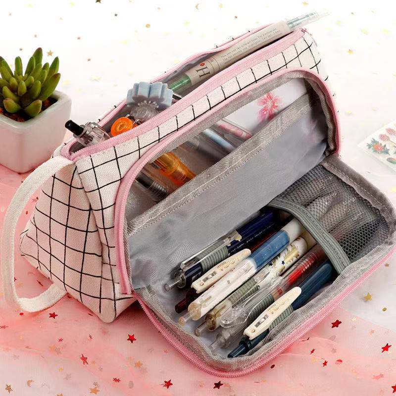 

Kawaii Large Capacity Pencil Case Hold 50 Pens Korean Stationery Pencil Bag School Pen Pouch