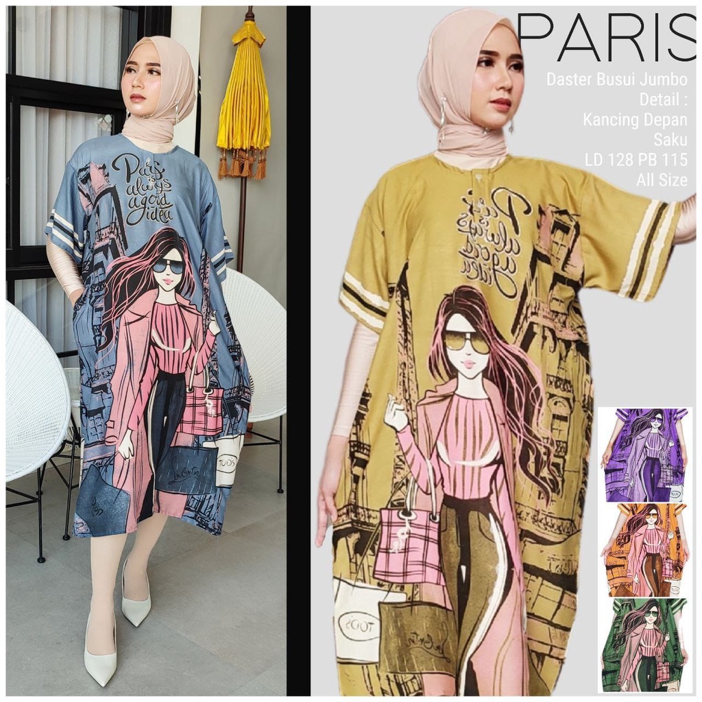 Daster paris Pakaian wanita Motif terbaru