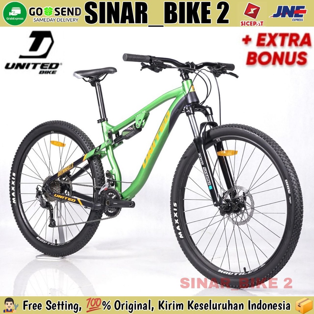 Sepeda Gunung MTB UNITED BROWNHILLS T1 Alloy 27.5 Inch 18 Speed