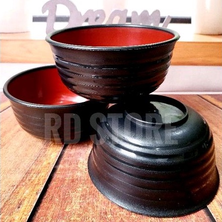 promo 3.pcs mangkok ramen ulir multiwarna plastik food grade