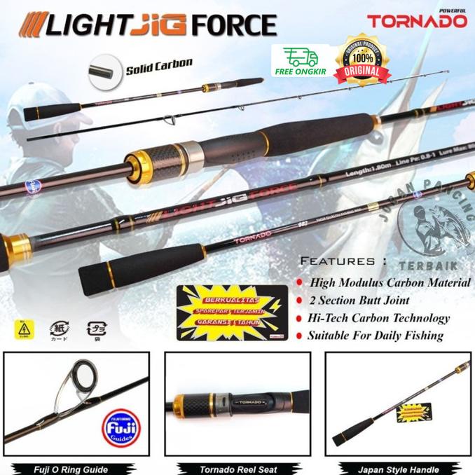 Joran Pancing Laut Carbon Solid Ring Fuji Light Jig Force TORNADO PE 1