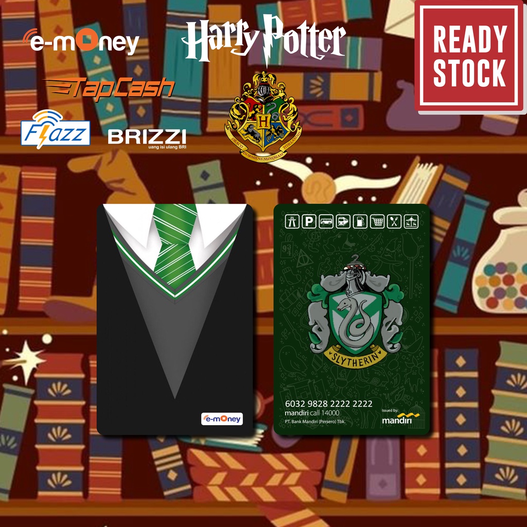 Emoney mandiri flazz bca gen 2 brizzi tapcash custom HARRY POTTER kartu e toll free edit 1 sisi atau 2 sisi cocok untuk komunitas dan souvenir