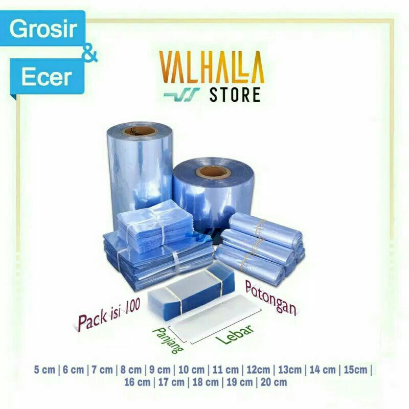Plastik Segel Shrink Lebar 7 Cm Diameter 4,5 Cm Potongan Isi 100 pcs Custom Tutup Botol Putri Kale