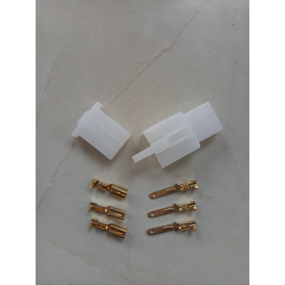 SOKET KABEL 3 PIN SKUN KECIL PUTIH / SOCKET KABEL 3 PIN SKUN KECIL / KONEKTOR