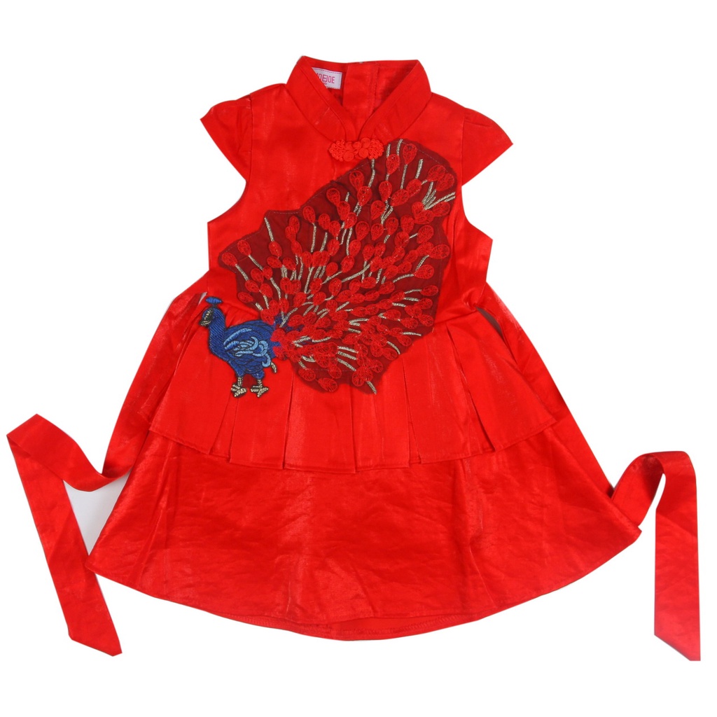 Dress Cheongsam Anak Perempuan / Short Sleeve Cheongsam Dress