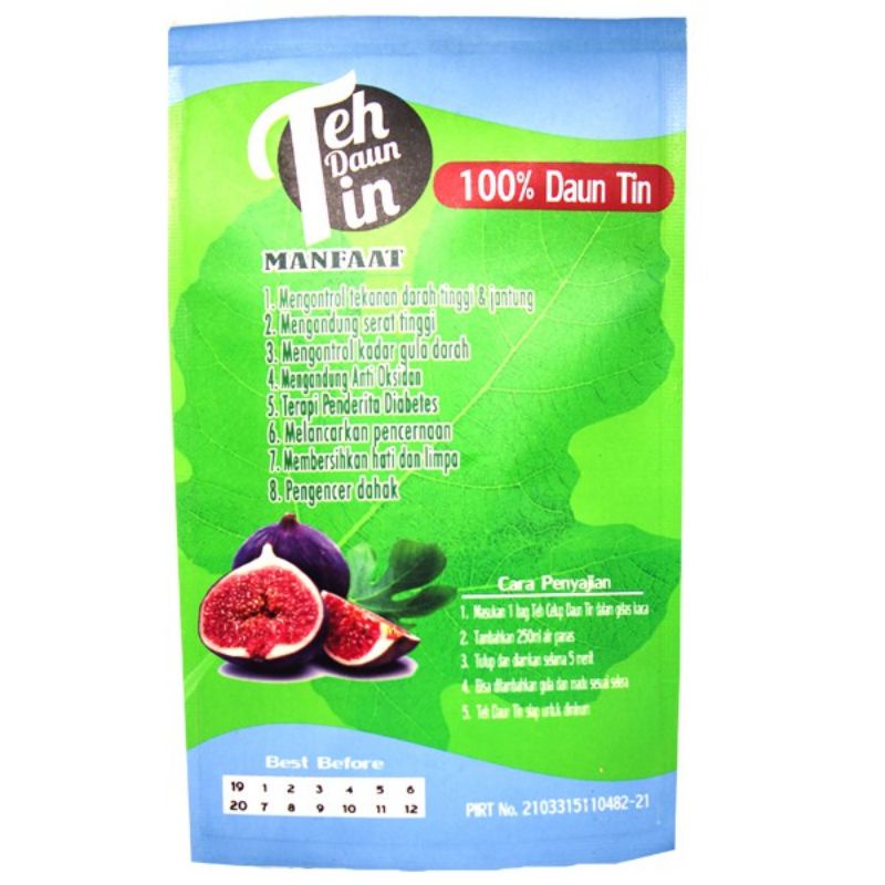 

teh celup daun tin kemasan pouch (isi 25 bags)