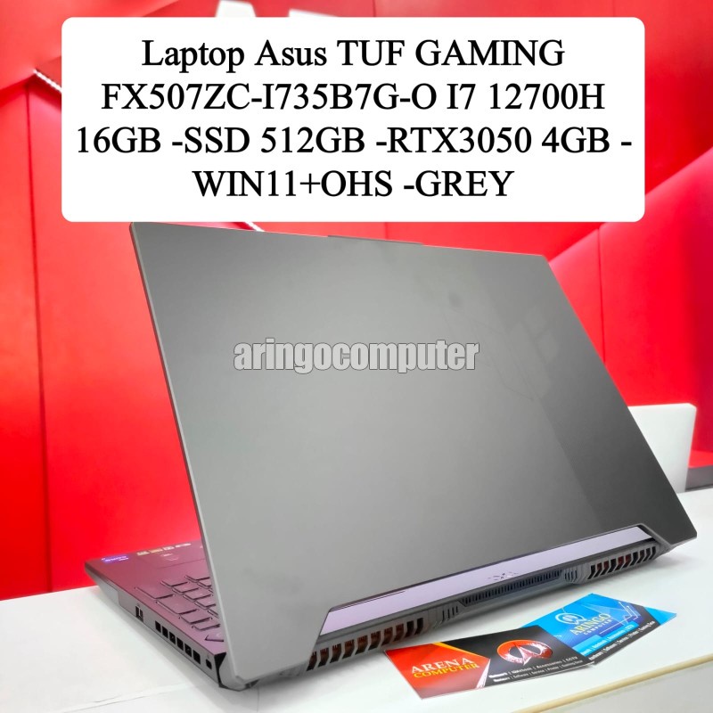 Laptop Asus TUF GAMING FX507ZC-I735B7G-O I7 12700H 16GB -SSD 512GB -RTX3050 4GB -WIN11+OHS -GREY