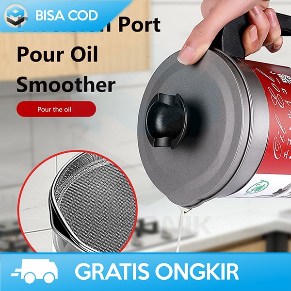 OIL POT SARINGAN MINYAK GORENG STAINLESS STEEL ANTI KARAT 1700ML G2103