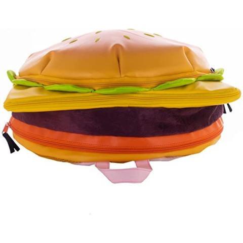 ↂ☾Sera Cartoon Network Little Red Book dengan Cheeseburger Backpack Tas Sekolah Lucu Ransel Big Rong