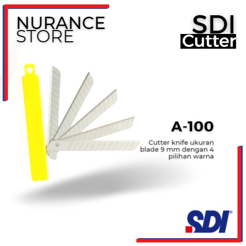 

REFILL CUTTER 9 mm SDI A-100 (1 TUBE ISI 5 PCS BLADE)