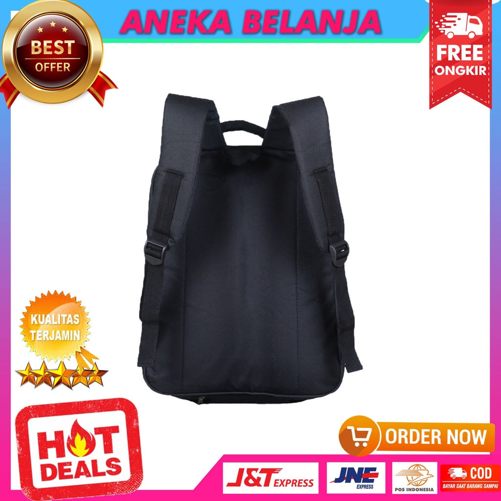 Ransel Sekolah Anak Cowok Cewek Extreme Shield Warna Hitam List Merah Keren Elegan Gratis Raincover Backpack Sekolah Murah