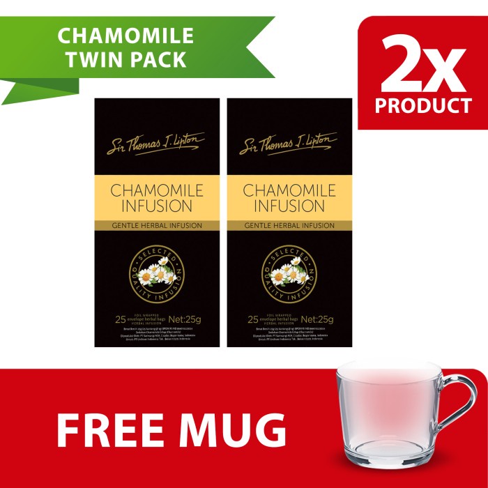 

LIPTON STL ENVELOPED CHAMOMILE TWINPACK FREE MUG