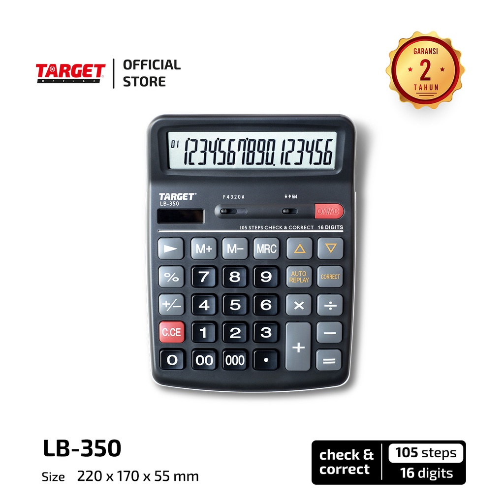 

Target LB - 350 - Desktop Calculator - 16 digit