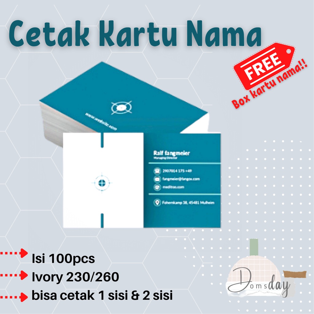 

[Termurah] Cetak Kartu Nama | Kartu Nama Custom Premium | Print Kartu Nama | Name Card Print