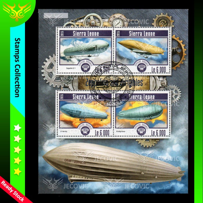 

Sierra Leone Zeppelins 2015, Prangko Souvenir Sheets