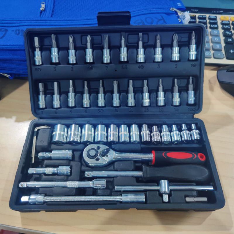 KUNCI SHOCK SET APR JAPAN KUNCI SOK 46 PCS