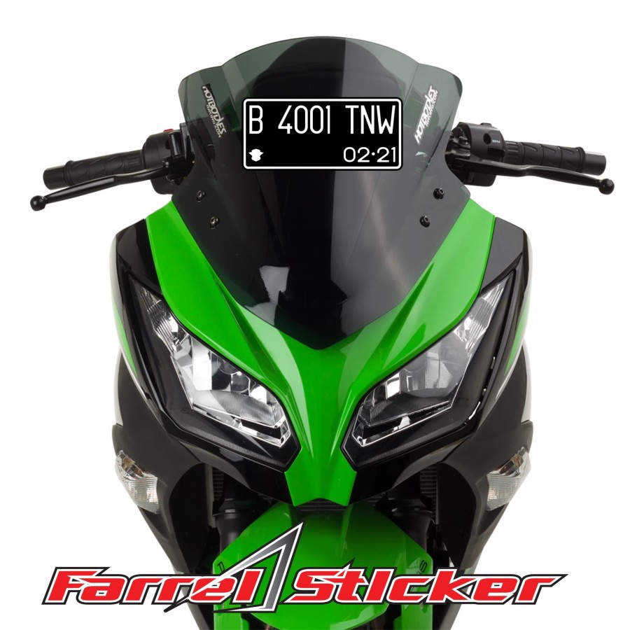 sticker plat nomor stiker windshield