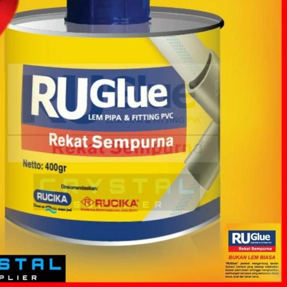 

Lem RUGlue KALENG 400 gram / untuk Pipa PVC / TRUGlue RUCIKA