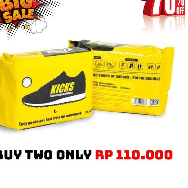 TISSUE PEMBERSIH SEPATU KICKS WIPES MIRIP UMBRE CREP WIPES 30 SHEET