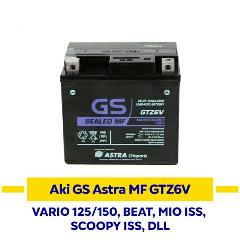 Aki Kering Motor Mio Accu GS Kering