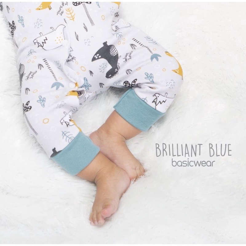 Jumsuit Bayi Buka &amp; Tutup Kaki NB Velvet Junior / Baju Bayi Laki Laki &amp; Perempuan