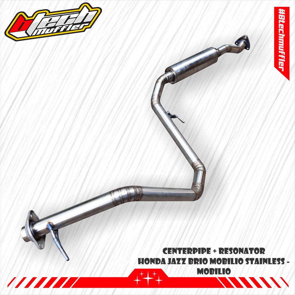 Centerpipe + Resonator Honda Jazz / Brio / Mobilio Stainless - best quality Mobilio