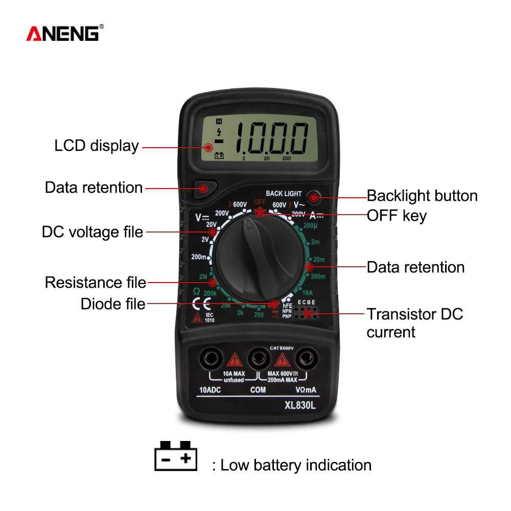 ANENG Digital Multimeter Voltage Tester - XL830L