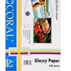 

Kertas Foto Coral Glossy A3 260gr