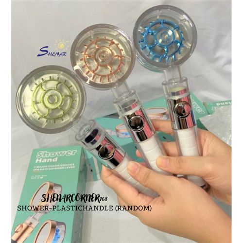 KEPALA SHOWER PLASTIK / TURBON FAN 360 ROTATION / KEPALA SHOWER KAMAR MANDI - SHOWER PLASTIC HANDLE,