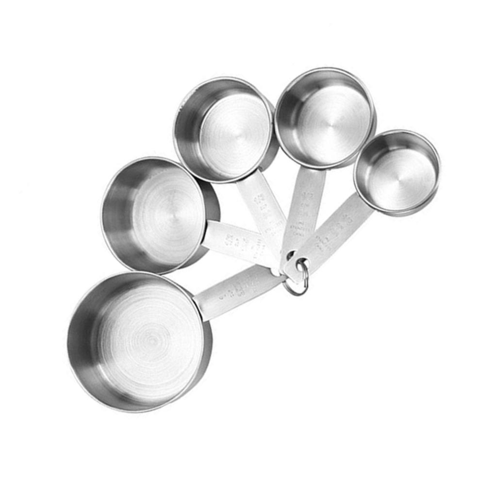 4pcs Gelas Takar Kit Measuring Cups Set Stainless Bumbu Dapur Alat Baking Dengan Skala