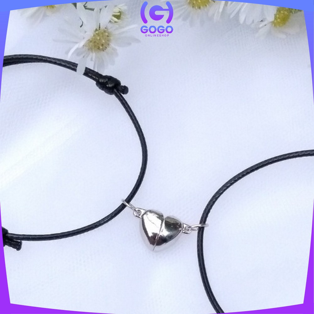 GOGO-K67 Gelang Couple Magnet Fashion Wanita Pria 2PCS Gelang Tali Persahabatan Anyaman Gelang Etnik Braided Bracelet