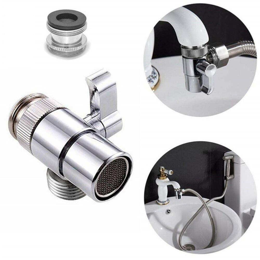 Top Faucet Diverter Tembaga Penyambung Keran Air Hread Connector Diverter Valve Faucet Adapter