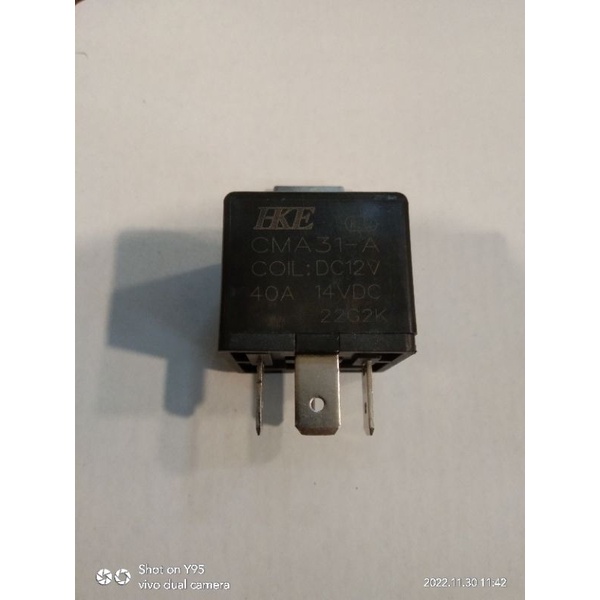 Relay HKE DC 12V 40A 4pin jual per/5pcs Relay Klakson motor / mobil