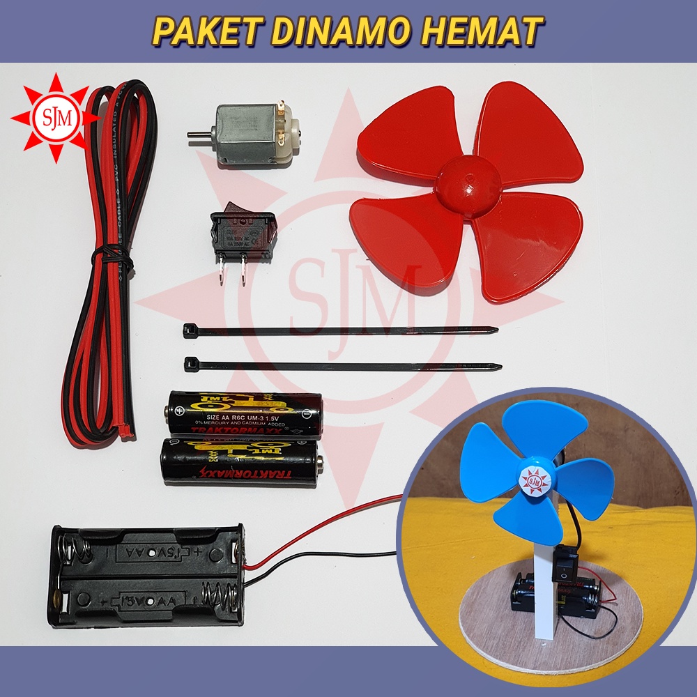 Paket Rangkaian Dinamo / Dynamo Hemat Praktek Anak Sekolah