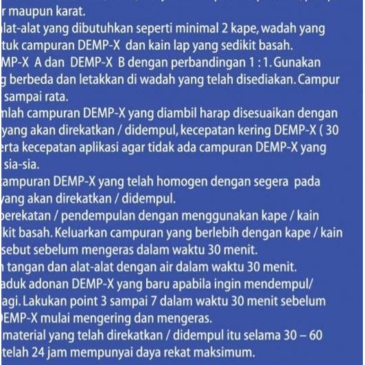 

Lem Epoxy Anti Bocor DEMP-X 500g Merekat Dalam Air Kolam Ikan - Renang - 500gram Cream