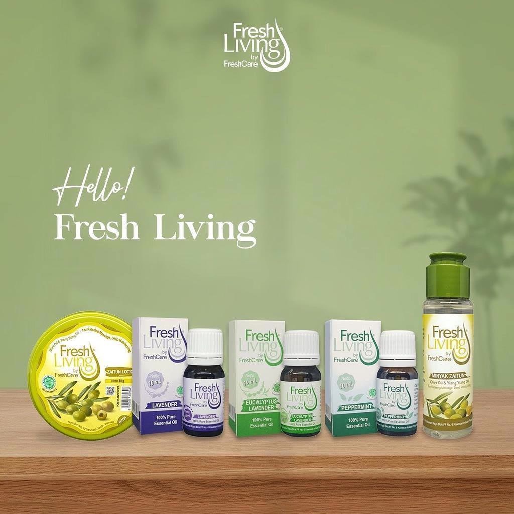 ★ BB ★ FreshLiving Essensial Oil 10ml - Minyak Zaitun 50ml - Zaitun Lotion 80gr - Fresh Living