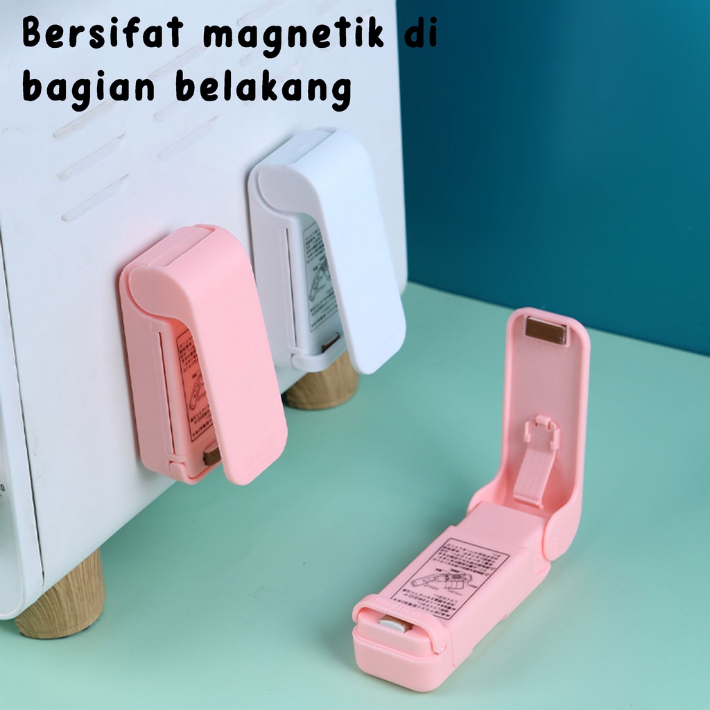 Pengemas Makanan Serbaguna Portable Alas Press Mini Perekat Plastik Mini Hand Sealer