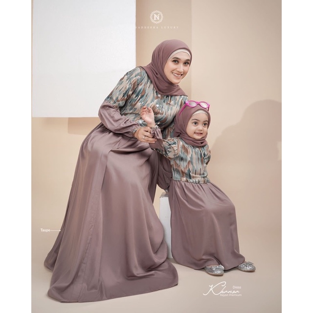 KHANZA DRESS MOM KIDS COUPLE BY NADHEERA LUXURY