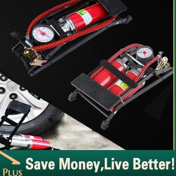 2 Tabung Pompa Angin Pompa Injak Kaki Darurat Foot Pump Ban - 1 Tabung