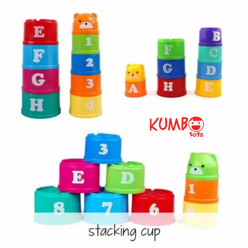 Mainan Susun Anak Mainan Edukasi Stacking Cup Bayi