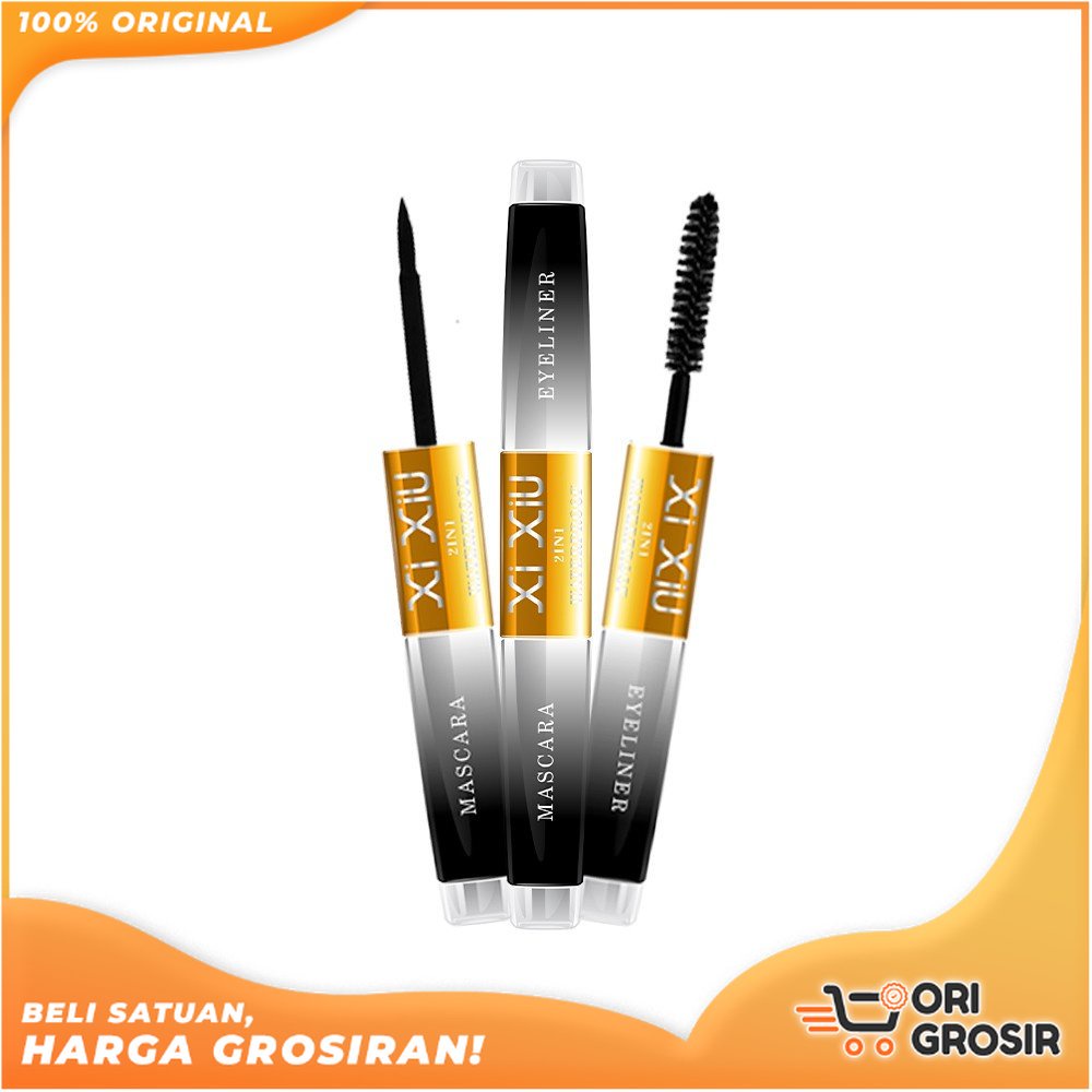 ORI Grosir XI XIU Divine 2 in 1 Mascara Eyeliner | 2in1 Maskara Xixiu