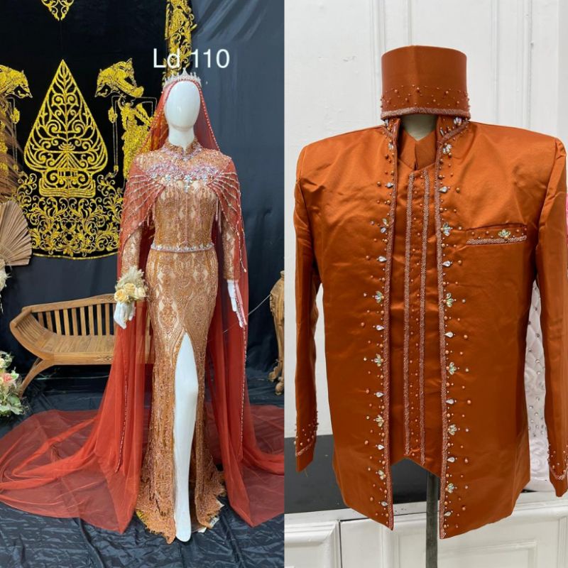 CAUPLE DRES KEBAYA CHANTYLI //CAUPLE PASANGAN KEBAYA AKAD MODREN /KEBAYA PASANGAN TERBARU// AKAD EKOR PREMIUN//BAJU PENGANTIN TERBARU|KEBAYA DRESS MODERN//KEBAYA MASA KINI