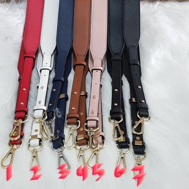 MK polos 3.8cm bag strap - 7.safiano black, gold HW