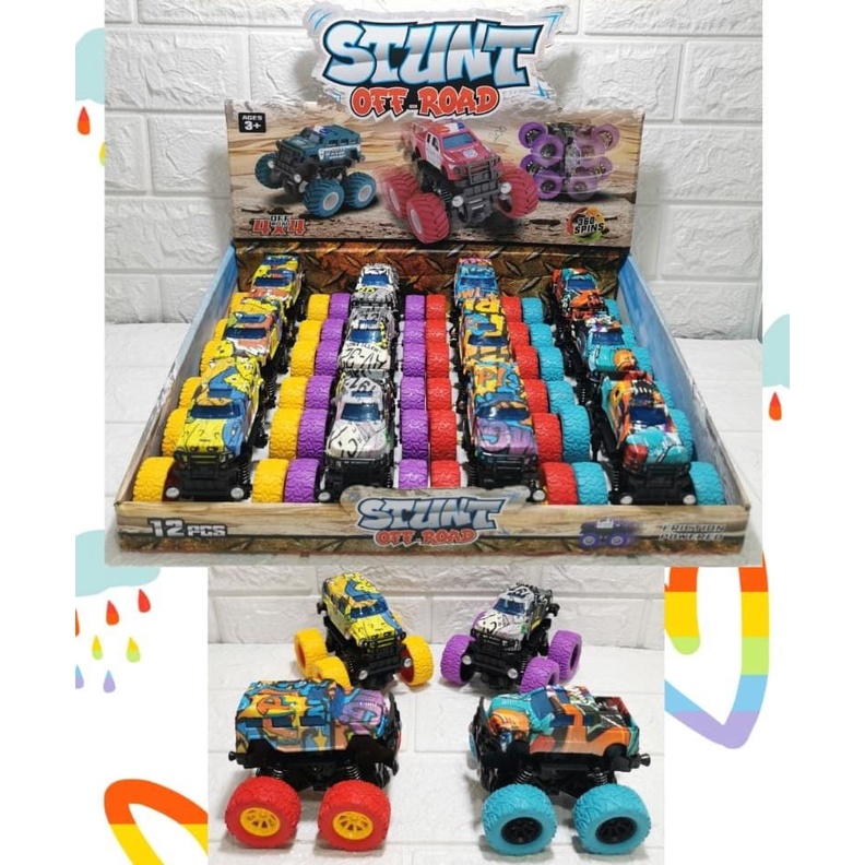 |HS| Mainan Mobil Stunt Of Road Bus/Mix [Import]&Warna Karakter Mix