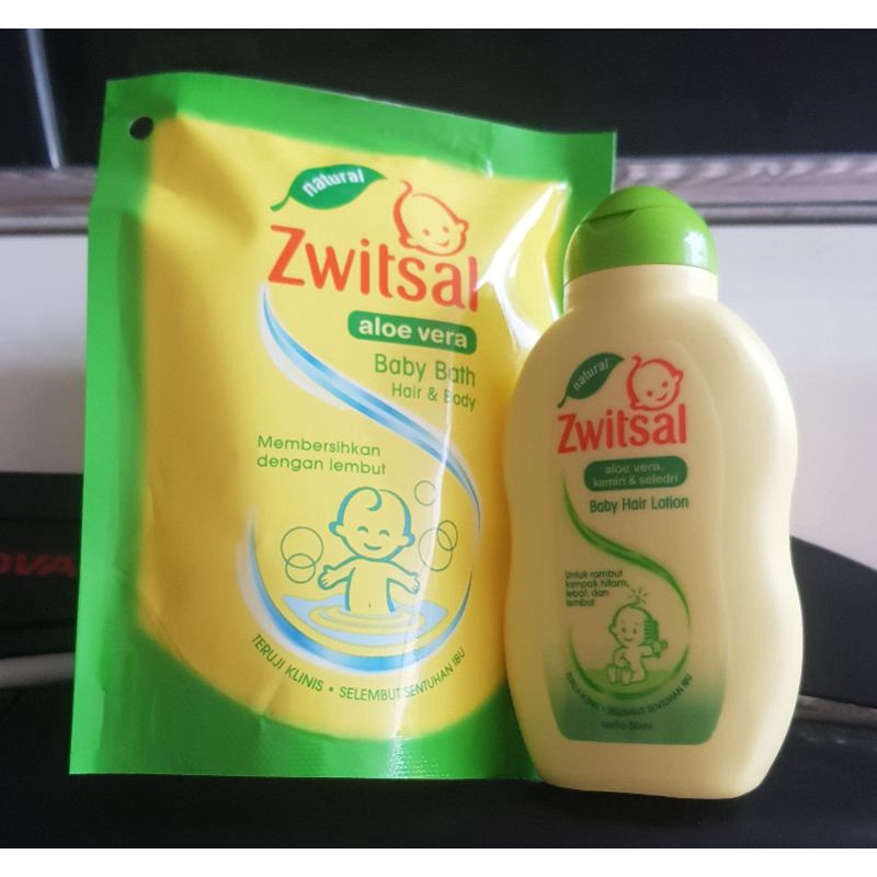 Zwitsal Baby Hair Lotion 50Ml: Free Baby Bath Hair &amp; Body Refill 55Ml