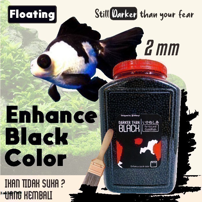 Pelet ikan koki / makanan ikan koki / pakan ikan koki / Darker than black 1 kg
