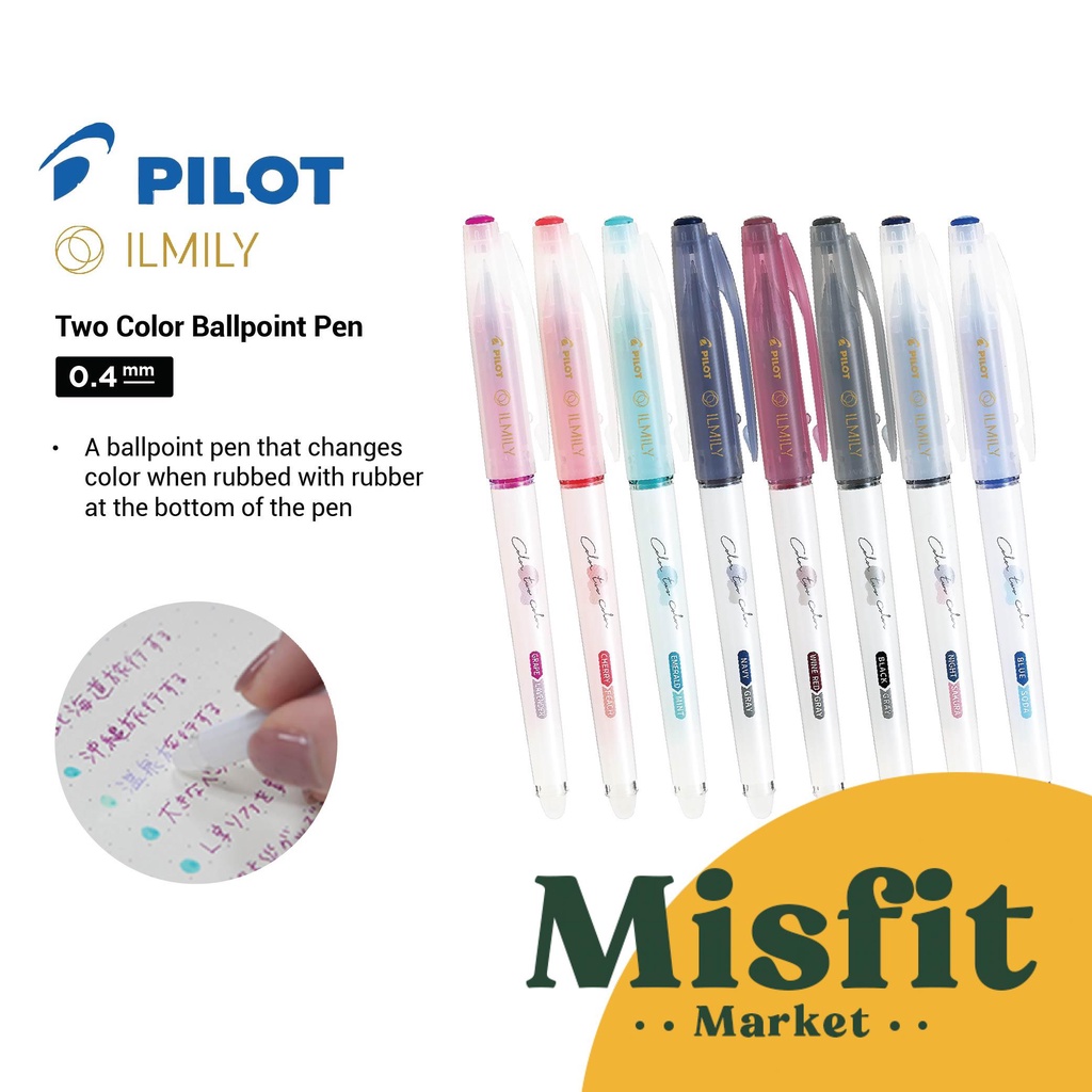 

Pilot ILMILY Color Two Color Ballpoint Pen Frixion 0.4 mm Color Changing Tinta Gel Pulpen