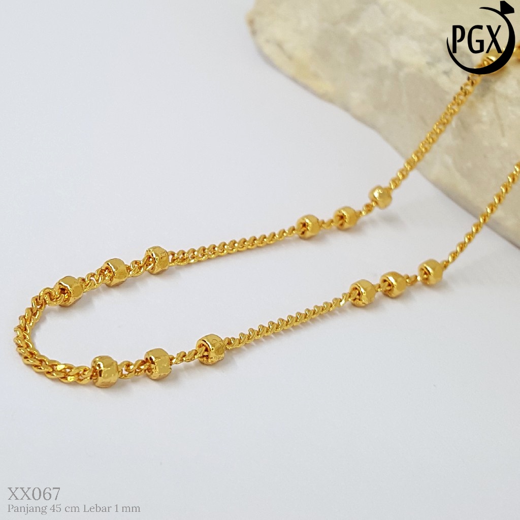 PGX Kalung Pria Wanita Xuping Perhiasan Lapis Emas Aksesoris Fashion Premium - XX067