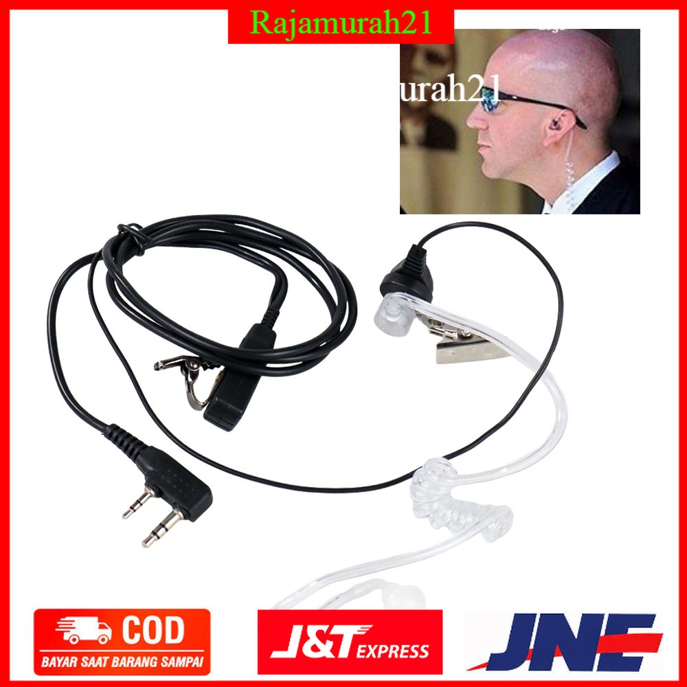 TaffSTUDIO Headset Earphone FBI Style untuk Walkie Talkie - OMSK5KBK