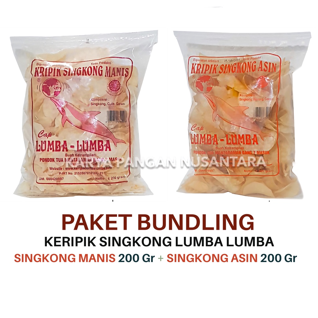 

PAKET 2 PAX KERIPIK SINGKONG LUMBA LUMBA 200GR SINGKONG MANIS + ASIN